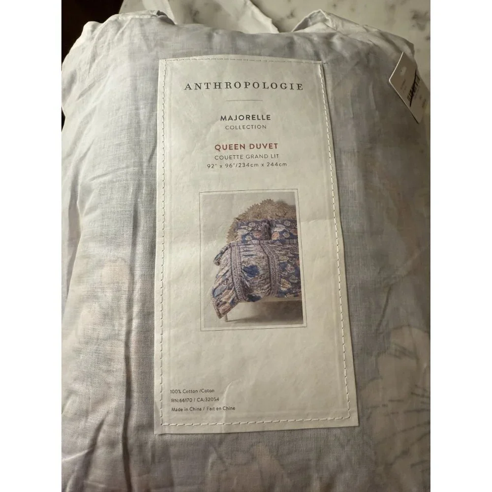 Anthropologie Majorelle Queen Duvet Cover NWT $228 Floral